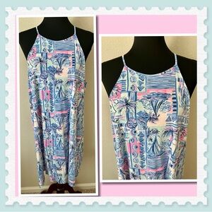 EUC LILLY PULITZER MARGOT JERSEY SWING TANK DRESS SZ XL